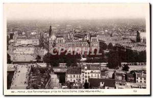 Paris Old Postcard panoramqieu taking view of Notre Dame (dimension City Hall)