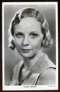 h2323 - AILEEN MARSON 1940s English Actress. Real Photo Postcard