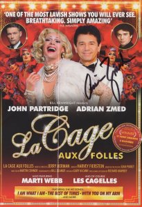 Adrian Zmed of Grease 2 Film Hand Signed Folded Theatre Flyer