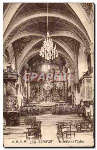 Beaufort - Interior of & # 39Eglise - Old Postcard