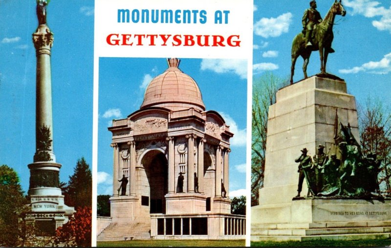 Pennsylvania Gettysburg Monuments New York State Pennsylvania and Virginia St...