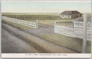 Mr Romeril Sterling Settlement South Alberta Free 160 Acre Farms Postcard H69