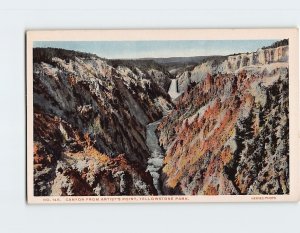 Postcard Canyon From Artist's Point, Yellowstone Park, Wyoming