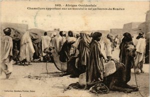 CPA AK Fortier 362 Chameliers apportant sur un marche le sel SENEGAL (812190)