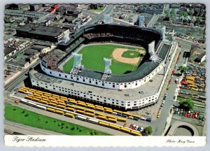 Tiger Stadium, Detroit, Michigan, 1978 Chrome Aerial View Postcard