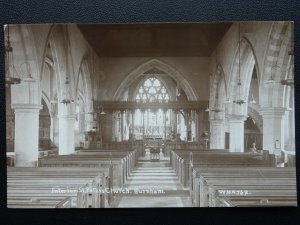 Buckinghamshire BURNHAM Interior St. Peter's Church - Old RP Postcard