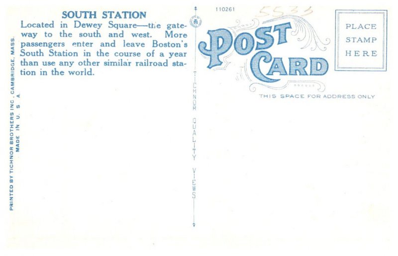 Massachusetts Boston  South Station