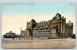 Old Point Comfort Virginia~Chamberlain Hotel~Pavilion Waterside~1910 Postcard