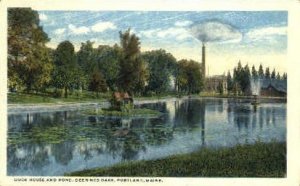 Duck House & Pond, Deerings Oaks in Portland, Maine