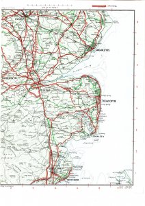 Blackpool, Southport, Scarborough, Newnes Touring Map vintage 1960's