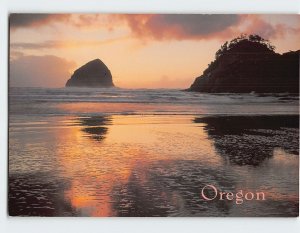 Postcard Sunset Scene, Oregon Coast, Oregon