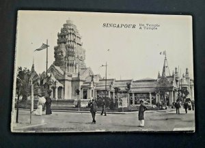 Mint Vintage Singapore Indochina Buddha Temple Real Photo Postcard