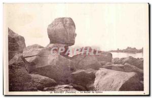 Old Postcard Roscoff Finistere Sphinx Rock