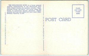 Postcard - The Hollywood Bowl, Hollywood, California