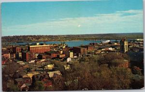Aerial View of Dubuque Iowa, c1968 Vintage Postcard I13