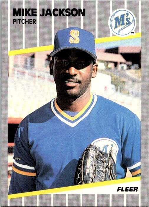 1989 Fleer Baseball Card Mike Jackson Seattle Mariners sk2891
