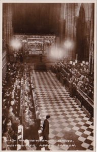 England London Westminster Abbey U S A Thanksgiving Day Service Real Photo