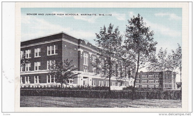 MARINETTE, Wisconsin, 1930-1940´s; Senior and Junior High School