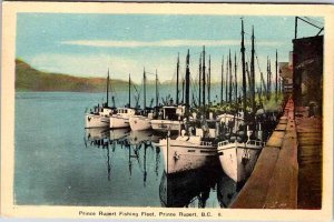 Postcard BOAT SCENE Prince Rupert British Columbia BC AN5838