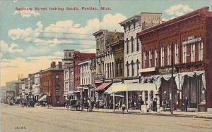 Michigan Pontiac Saginaw Street Looking South 1912