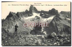 Old Postcard The Alps Summit Tete Maye