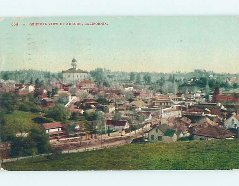 Damaged Divided-Back POSTCARD FROM Auburn California CA HM6873