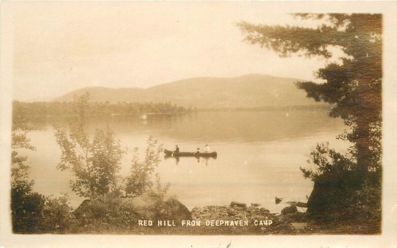 Postcard New Hampshire 1920s RPPC Red Hill Deephaven Camp 23+2026 