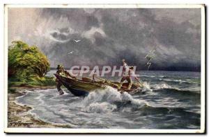 Old Postcard Sea Fisherman