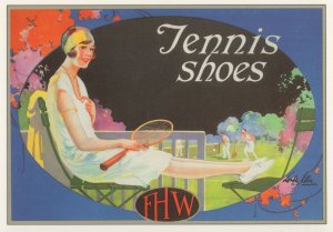 FHW Tennis Shoes Racket Sports Advertising Rare Postcard