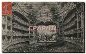 Old Postcard From Paris Interior & # 39Opera Great Hall