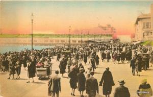 1920s Hand Colored Mid Winter Boardwalk Steel Pier ATLANTIC 