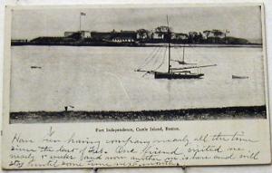 A4196   BOSTON,  MA.    POSTCARD,  CASTLE   ISLAND