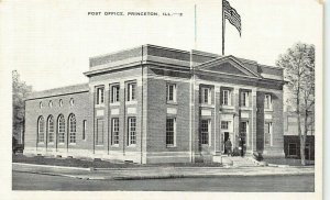 PRINCETON ILLINOIS~POST OFFICE~1950s POSTCARD