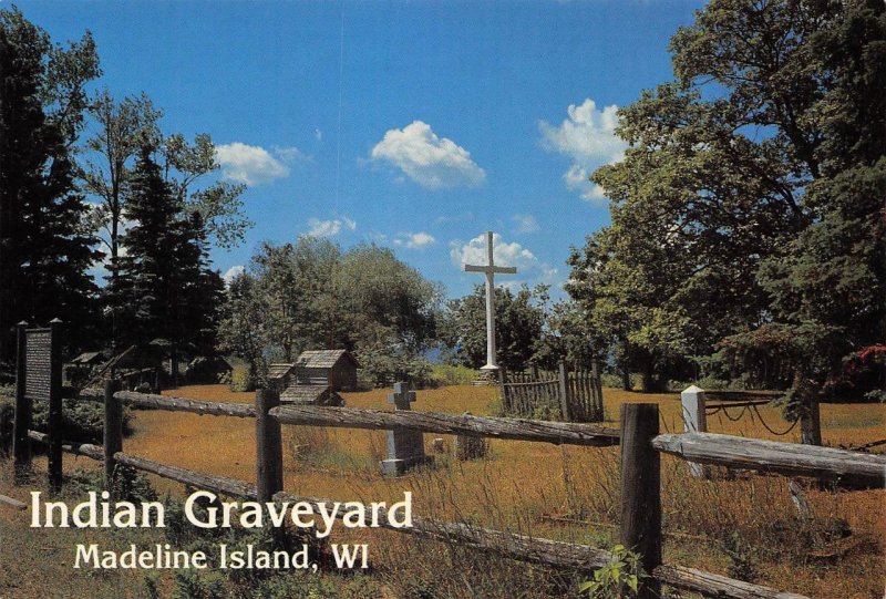 2~4X6 Postcards Madeline Island, WI Wisconsin  INDIAN GRAVEYARD & BIG BAY LAGOON