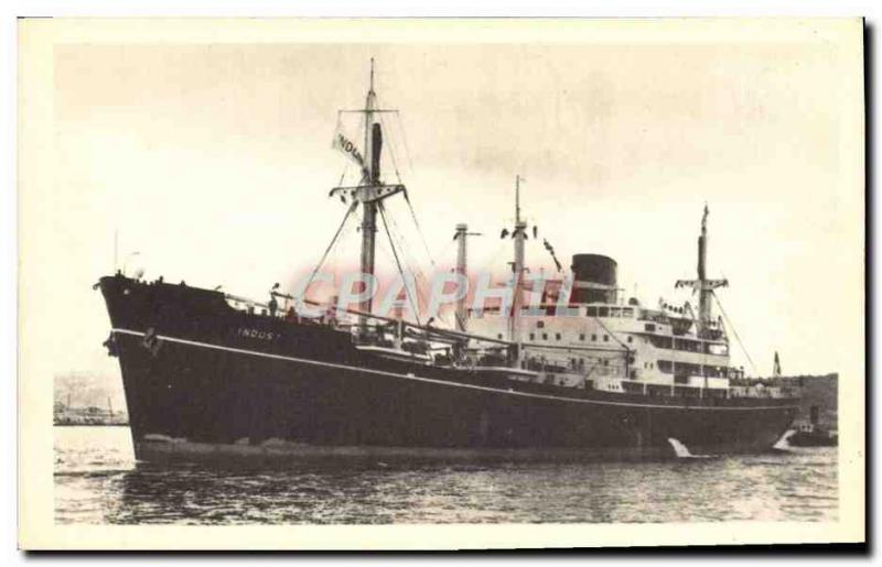 Postcard Old Ship Cargo Ship Indus couriers Maritimes