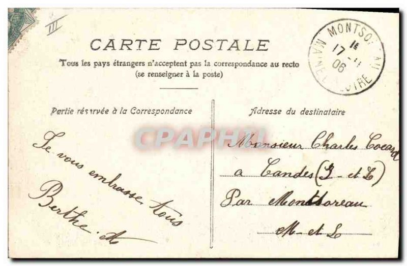 Old Postcard Bank Caisse d & # 39Epargne Saumur