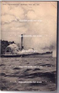 Str Ticonderoga, Burned Aug 29th 1901