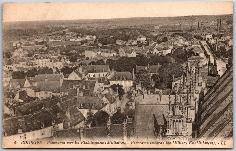 Bourges - Panorama Vers Les Establissemenis Milotaires France Panorama Postcard
