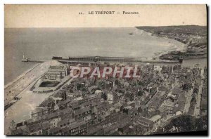 Old Postcard Panorama Treport