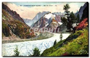 Old Postcard Chamonix Mer de Glace