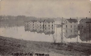 J80/ Fremont Ohio RPPC Postcard c1910 Flood Disaster Homes 457