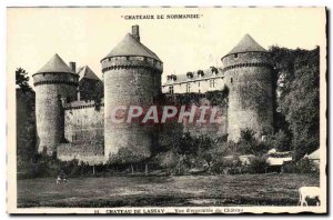 Old Postcard Chateaux De Normandie Chateau De Lassay d & # 39Ensemble View Du...