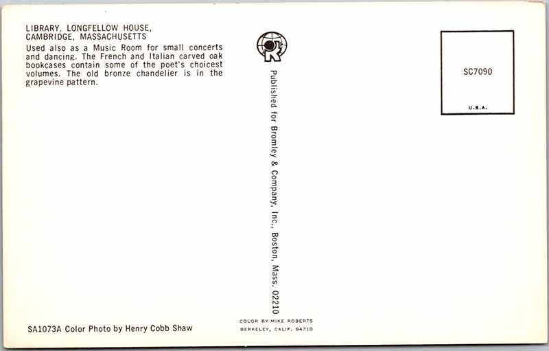 Postcard HOUSE SCENE Cambridge Massachusetts MA AO3801