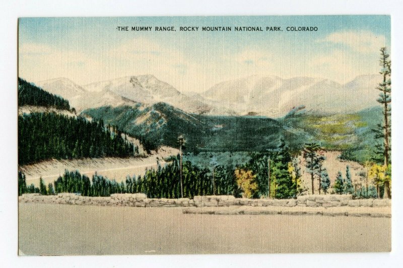 The Mummy Range Rocky Mountain Nat'l Park CO Vintage Postcard Standard View Card