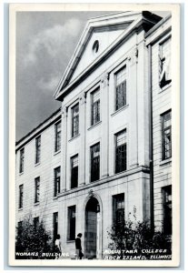 1950 Womans Building Augustana College Rock Island IL RPPC Photo Postcard