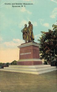USA Goethe and Schiller Monument Syracuse Postcard 07.39