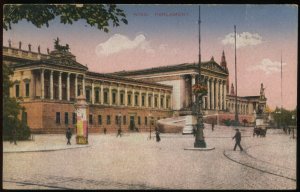 Wien Parlament. Vintage postcard mailed from Vienna to Berlin in 1921