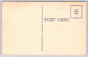 Kankakee Illinois~State Hospital~Main Bldg~Clock Tower~1940s Linen Postcard