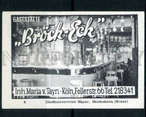 500304 GERMANY ADVERTISING Broch Ech Vintage match label