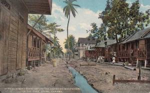 LP25  Street scene, Colon, Panama, postcard